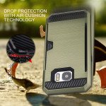 Wholesale Samsung Galaxy S7 Credit Card Armor Case (Black)